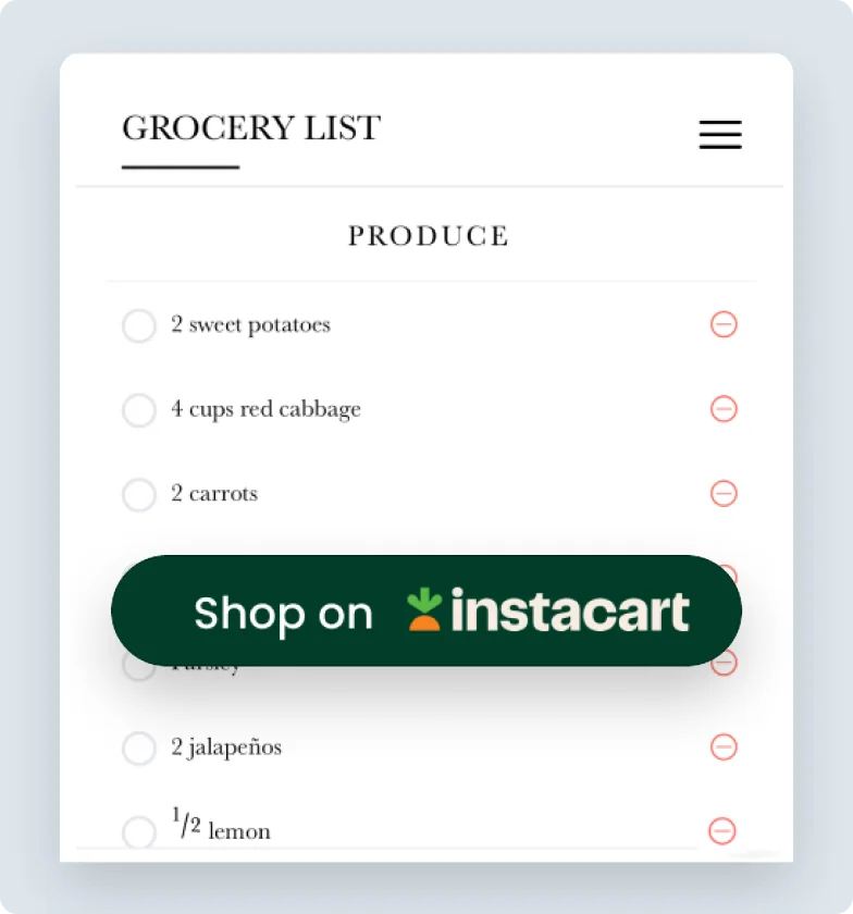 Smart grocery lists