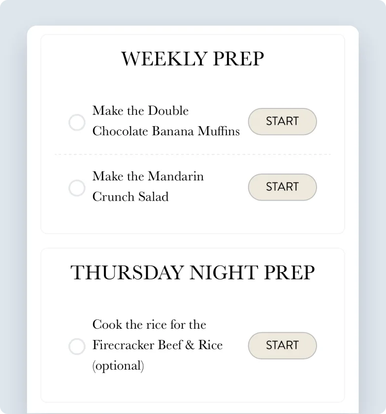 Sunday prep guide